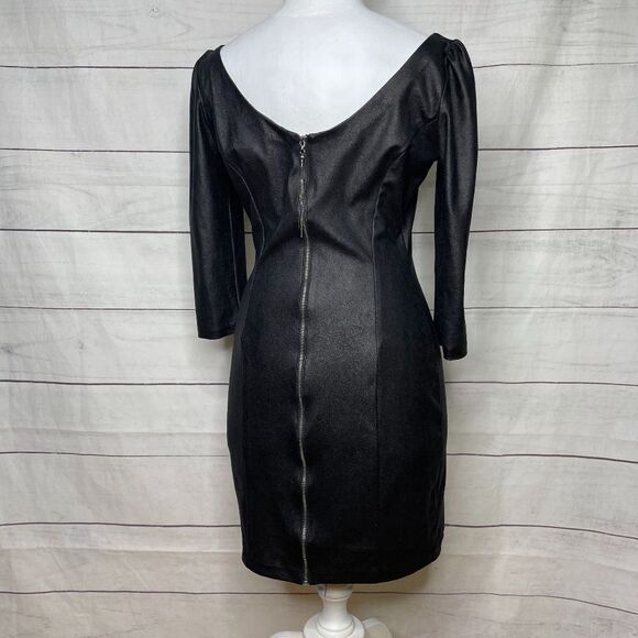 Guess Black 3/4 Sleeve Rita Bodycon Dress mediium - Picture 3 of 11